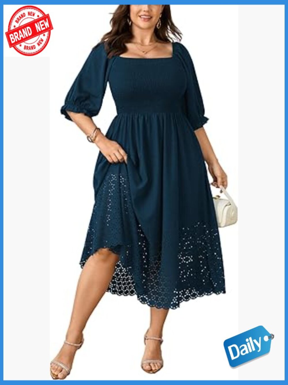 Plus Size Maxi Dress Square Neck Short Sleeve Boho Wedding Guest Flowy